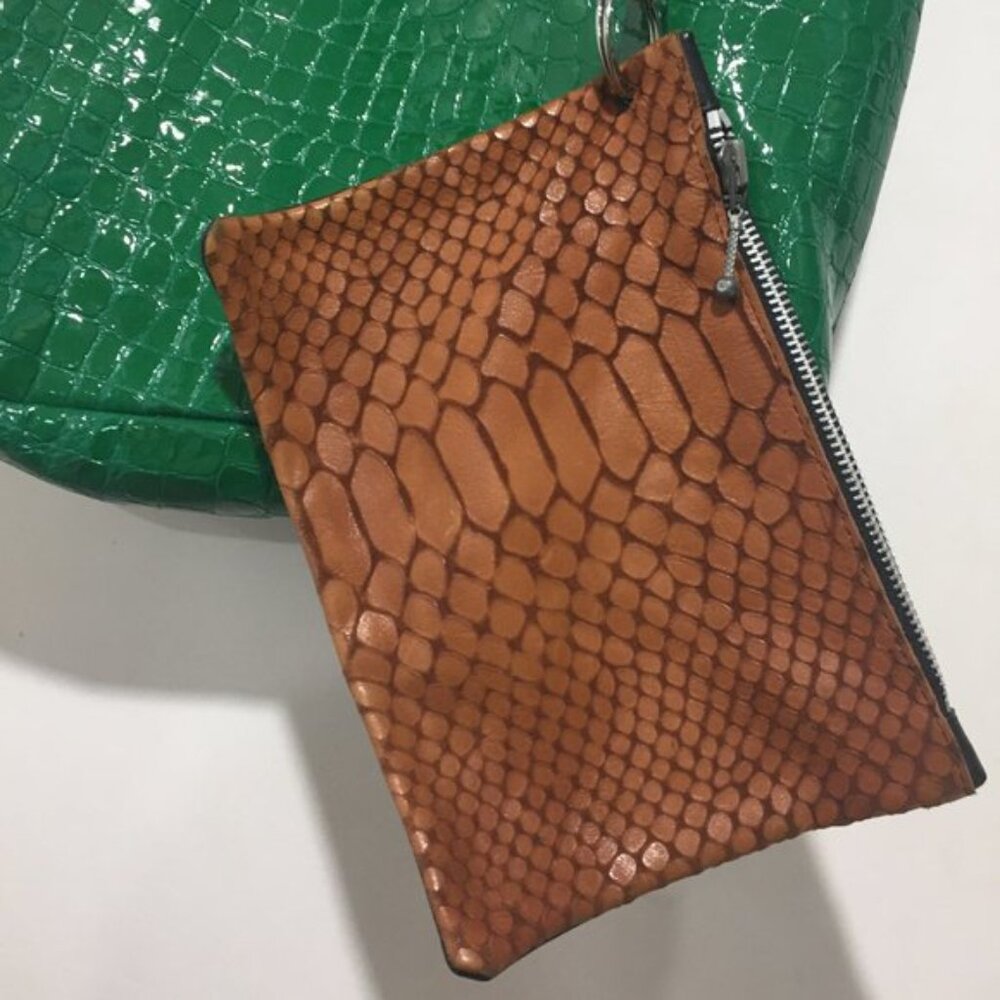 GREEN MEDIUM LEATHER TOTE HANDBAGS - Picture 6 of 7